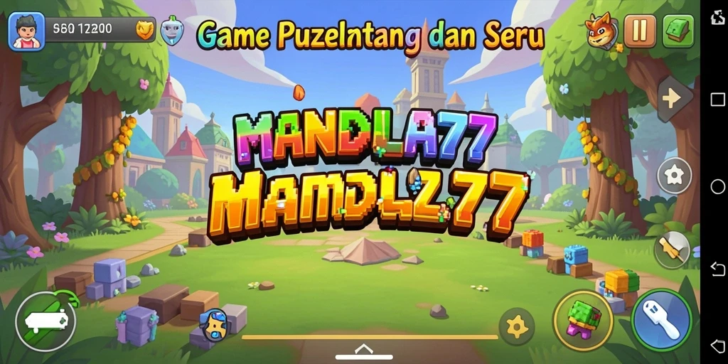 Screenshot gameplay MANDALA77 menampilkan serunya menyelesaikan puzzle.