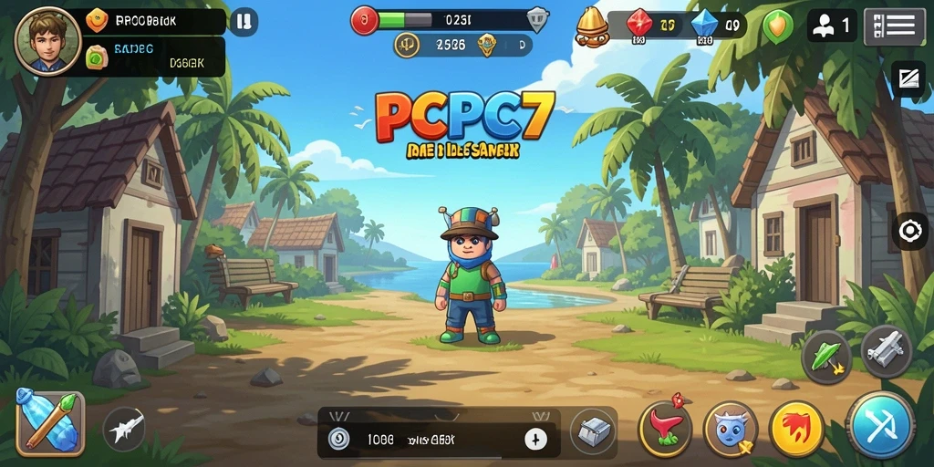 Tangkapan layar utama PCPC7 menampilkan pengalaman gameplay Idle yang menyenangkan.
