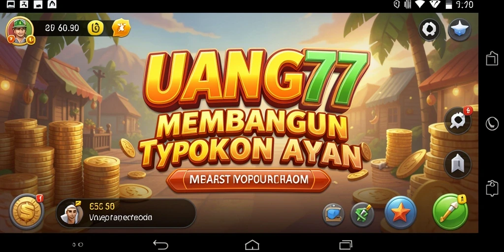 Tampilan gameplay UANG77 yang seru dan interaktif.